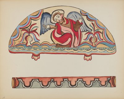 Plade 15: The Creation (Lunette): Fra porteføljen "Spanske koloniale designs i New Mexico" af American 20th Century