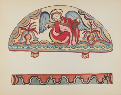 Plade 15: The Creation (Lunette): Fra porteføljen "Spanske koloniale designs i New Mexico" af American 20th Century