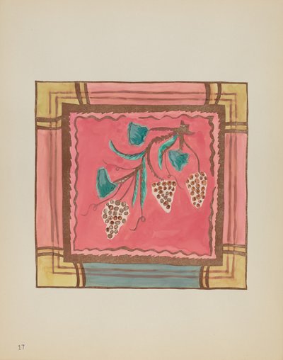 Plade 17: Druer, alterpanel: Fra porteføljen "Spanish Colonial Designs of New Mexico" af American 20th Century