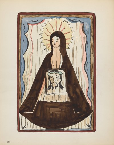 Plade 20: Saint Veronica: Fra porteføljen "Spanske koloniale designs i New Mexico" af American 20th Century