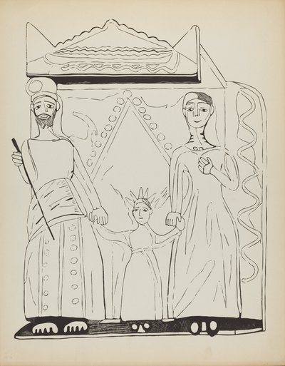 Plade 28: Den hellige familie: Fra porteføljen "Spanske koloniale designs i New Mexico" af American 20th Century