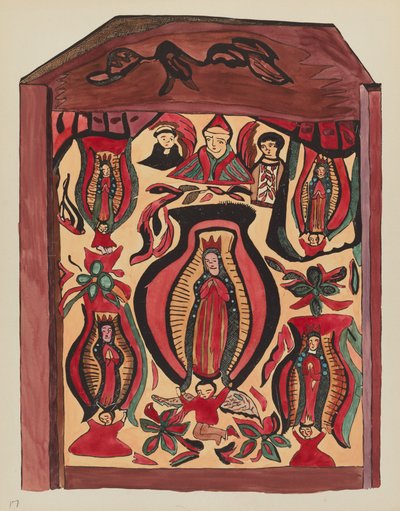 Plade 32: Vor Frue af Guadalupe: Fra Portfolio "Spanske koloniale designs i New Mexico af American 20th Century