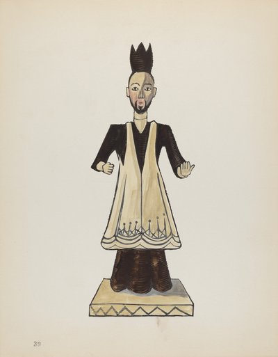 Plade 39: Saint John Nepomuk: Fra porteføljen "Spanish Colonial Designs of New Mexico" af American 20th Century