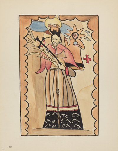 Plade 40: St. John Nepomuk: Fra porteføljen "Spanish Colonial Designs of New Mexico" af American 20th Century