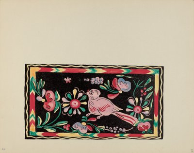 Plade 44: Malet brystdesign: Fra porteføljen "Spanske koloniale designs i New Mexico" af American 20th Century