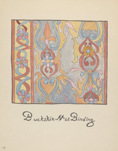 Plade 48: Buckskin Design: Fra Portfolio "Spanish Colonial Designs of New Mexico" af American 20th Century
