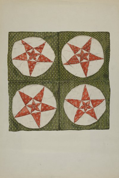 Quiltblokke - Applique Star af American 20th Century