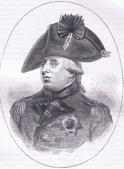 King George III, illustration fra Cassells History of the United States udgivet af Cassell, Petter & Galpin, ca. 1900 (litho) af American English school
