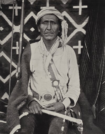 En Navajoe Indian (B/W -foto) af American Photographer (after)