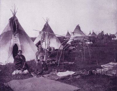 En lejr af Sioux-indianere, Dakota (s/h-billede) af American Photographer (after)