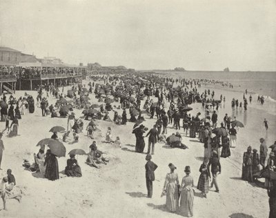 Stranden ved Atlantic City, New Jersey (s/h-billede) af American Photographer (after)
