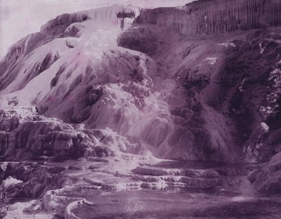 Beryl Springs og Cleopatra Terrace, Yellowstone National Park (s/h foto) af American Photographer (after)