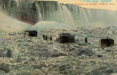 Berømt isbro ved Niagara Falls, New York, USA (farvet foto) af American Photographer (after)