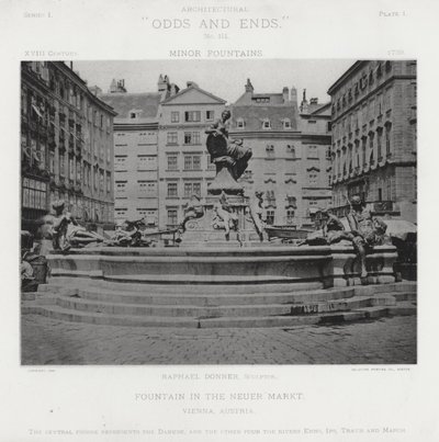 Springvand i Neuer Markt, Wien, Østrig (s/h foto) af American Photographer (after)