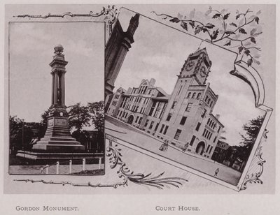 Gordon Monument; Court House (s/h-billede) af American Photographer (after)