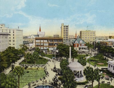 Hemming Park fra Windsor Hotel, Jacksonville, Florida (foto) af American Photographer (after)
