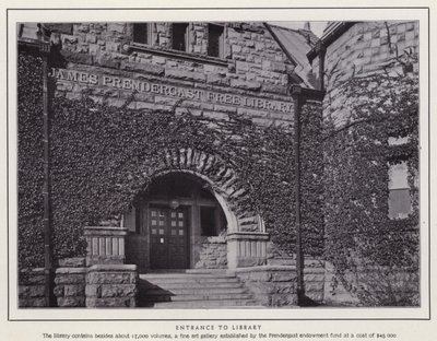Jamestown, NY: Entrance to Library (s/h-billede) af American Photographer (after)