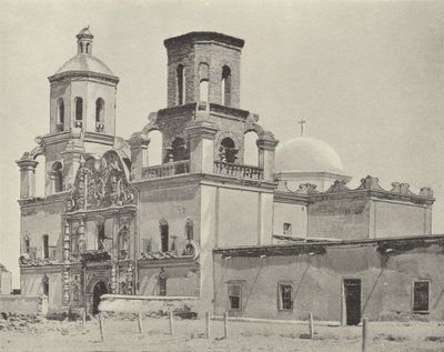 Mission San Xavier Del Bac, Arizona (s/h-billede) af American Photographer (after)