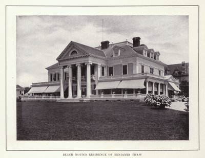 Newport, Rhode Island: Beach Mound, Benjamin Thaws residens (s/h-billede) af American Photographer (after)