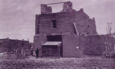 Old Church of San Miguel, Santa Fe, NM, bygget af Adobe i 1550 (s/h foto) af American Photographer (after)