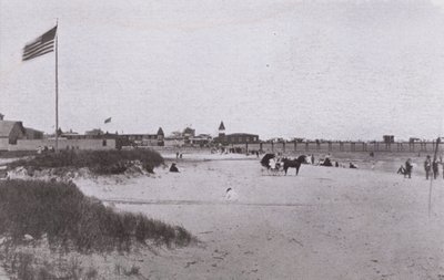 Old Orchard Beach, Maine: Strandscene (s/h-billede) af American Photographer (after)