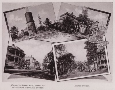 Gamle Sømandsbetel; Reservoir; Første afrikanske baptistkirke; Hardee Residence; Første hvide baptistkirke; Whitaker Street og bibliotek i Georgia Historical Society; Liberty Street (s/h-billede) af American Photographer (after)
