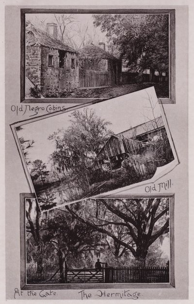 Gamle slavehytter; Gammel Mølle; Ved Porten; Eremitagen (s/h foto) af American Photographer (after)