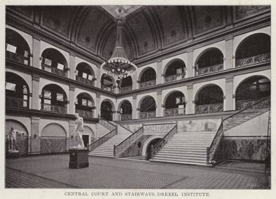 Philadelphia: Central Court and Stairways, Drexel Institute (s/h foto) af American Photographer (after)