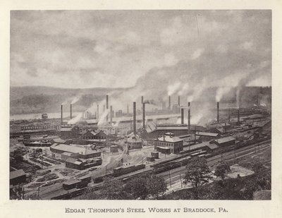 Pittsburgh: Edgar Thompsons stålværk i Braddock, Pennsylvania (s/h-foto) af American Photographer (after)