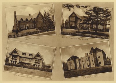 Princeton University: Court Club; Nøgle- og Seglklub; Gateway Club; Arbor Inn (s/h-billede) af American Photographer (after)