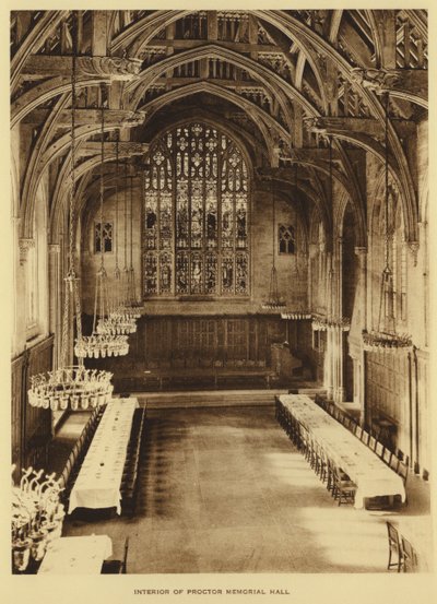 Princeton University: Interiør af Proctor Memorial Hall (s/h foto) af American Photographer (after)