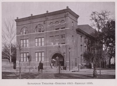 Savannah Theatre, opført 1813, ombygget 1895 (s/h-foto) af American Photographer (after)