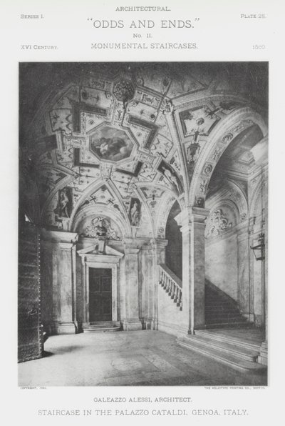 Trappe i Palazzo Cataldi, Genova, Italien (s/h foto) af American Photographer (after)
