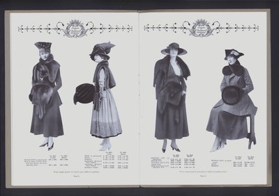Opslag på to sider fra The Theatre of Fur Fashion (s/h-billede) af American Photographer (after)