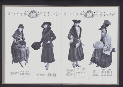 Opslag på to sider fra The Theatre of Fur Fashion (s/h-billede) af American Photographer (after)
