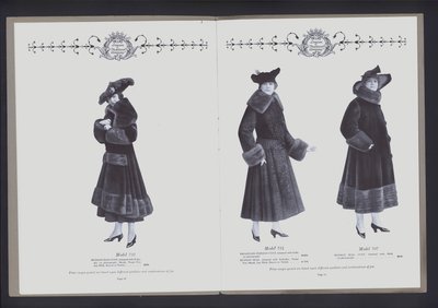 Opslag på to sider fra The Theatre of Fur Fashion (s/h-billede) af American Photographer (after)