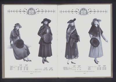 Opslag på to sider fra The Theatre of Fur Fashion (s/h-billede) af American Photographer (after)