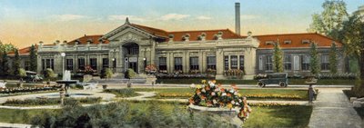 Administrationsbygning i Washington Park (farvet foto) af American Photographer