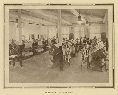 Amoskeag Manufacturing Company: Burling Room, Worsted (s/h-foto) af American Photographer
