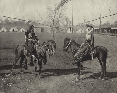 Arabiske Spearmen of the Wild East Show af American Photographer