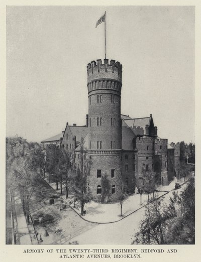 Armory of the Twenty-Third Regiment, Bedford and Atlantic Avenues, Brooklyn (s/h foto) af American Photographer