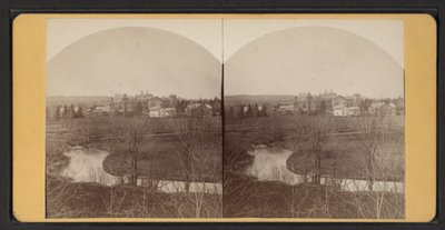 Fugleperspektiv af boligbygninger, ca. 1870 (s/h-billede) af American Photographer
