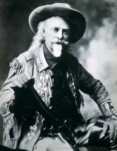 Buffalo Bill (1846-1917) (s/hvid foto) af American Photographer