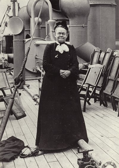 Carrie Nation (1846-1911), amerikansk radikal afholdsforkæmper, ca. 1905 (s/h-foto) af American Photographer