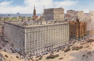 Chicago: Marshall Field and Company fra State and Randolph Streets, butikslokalerne for verdens største butik (farvefoto) af American Photographer