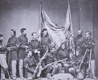 Farvefest af det 7. Illinois Infantry (s/h-billede) af American Photographer
