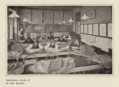 Designklasse på en kunstskole (s/h-foto) af American Photographer
