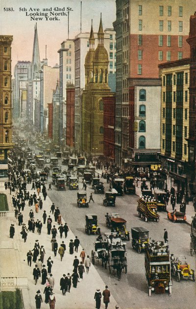 Fifth Avenue og 42nd Street, New York (foto i farver) af American Photographer
