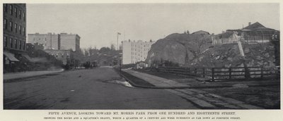 Fifth Avenue, der ser mod Mt Morris Park fra One Hundred and Eighteenth Street (s/h foto) af American Photographer