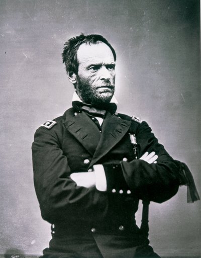 General William T. Sherman (1820-91) (s/hvid foto) af American Photographer